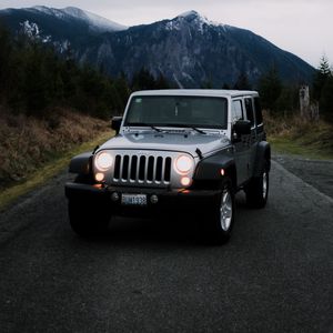 Preview wallpaper jeep wrangler, jeep, car, suv, gray