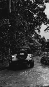 Preview wallpaper jeep wrangler, jeep, car, suv, black and white