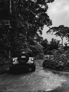 Preview wallpaper jeep wrangler, jeep, car, suv, black and white