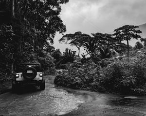 Preview wallpaper jeep wrangler, jeep, car, suv, black and white