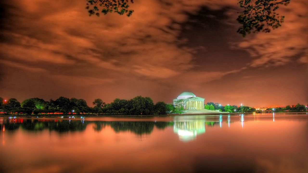 Wallpaper jefferson memorial, washington, beach, bright