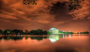 Preview wallpaper jefferson memorial, washington, beach, bright