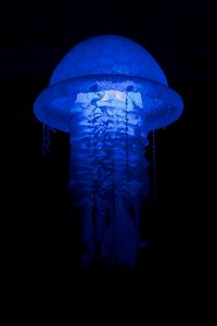 Preview wallpaper jellyfish, glow, lamp, blue, dark