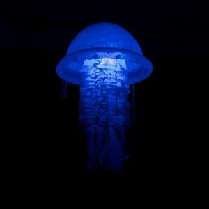Preview wallpaper jellyfish, glow, lamp, blue, dark