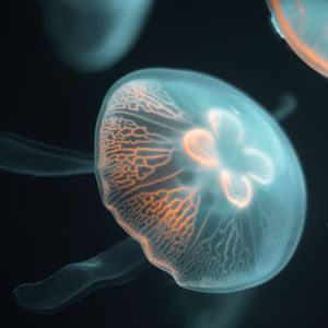 Preview wallpaper jellyfish, glow, underwater, tentacle