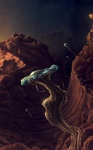 Preview wallpaper jellyfish, space, art, tentacles, fantasy