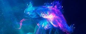 Preview wallpaper jellyfish, underwater world, glow, art, fabulous