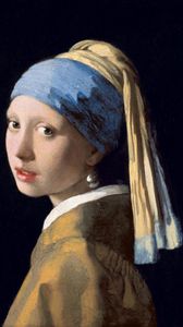 Preview wallpaper johannes vermeer, girl with a pearl earring, oil, canvas, art