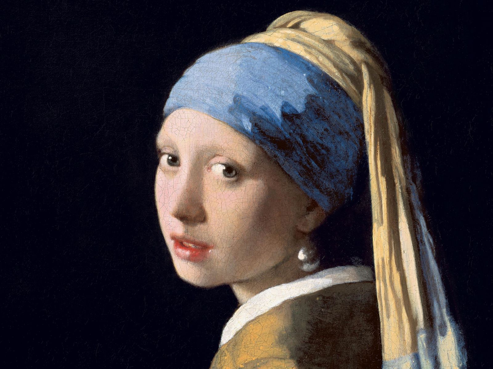 Download Wallpaper 1600x10 Johannes Vermeer Girl With A Pearl Earring Oil Canvas Art Standard 4 3 Hd Background