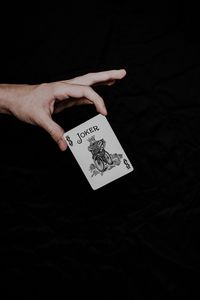 Preview wallpaper joker, playing card, card, word, hand