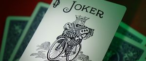 Preview wallpaper joker, word, inscription, cards