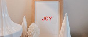 Preview wallpaper joy, word, inscription, text, minimalism