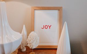 Preview wallpaper joy, word, inscription, text, minimalism