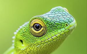 Preview wallpaper jubata, lizard, green, macro