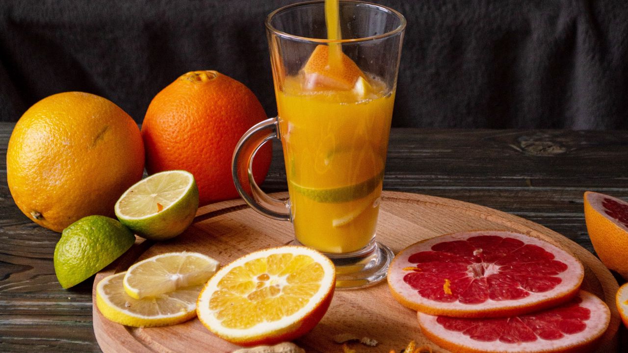 Wallpaper juice, drink, glass, fruit, citrus