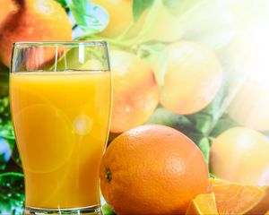 Preview wallpaper juice, oranges, fresh