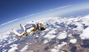 Preview wallpaper jump, diving, red bull, sky