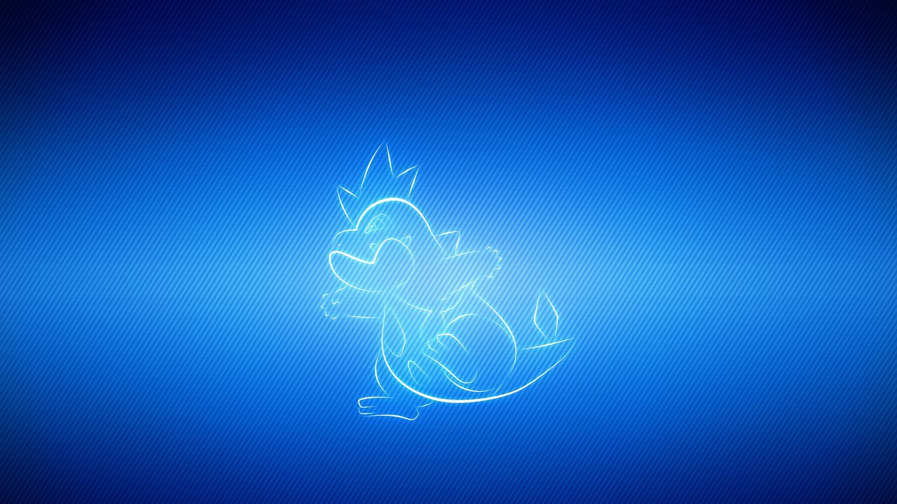 Wallpaper jump, pokemon, blue, croconaw