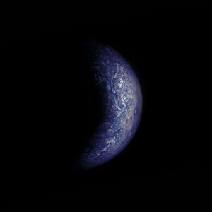 Preview wallpaper jupiter, planet, glow, blue, space