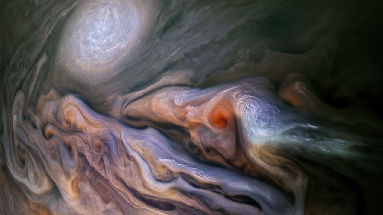 Wallpaper jupiters belt, clouds, space