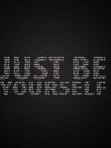 Preview wallpaper just be yourself, word, phrase