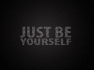 Preview wallpaper just be yourself, word, phrase