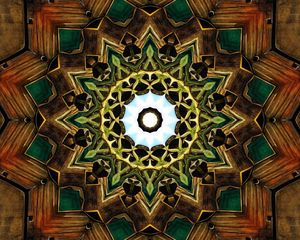 Preview wallpaper kaleidoscope, background, fractal, shape, abstraction