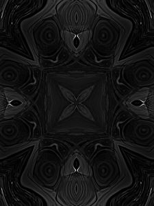 Preview wallpaper kaleidoscope, black, shapes, abstraction