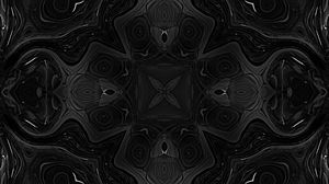 Preview wallpaper kaleidoscope, black, shapes, abstraction
