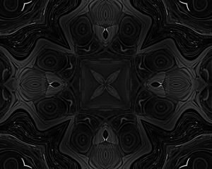 Preview wallpaper kaleidoscope, black, shapes, abstraction