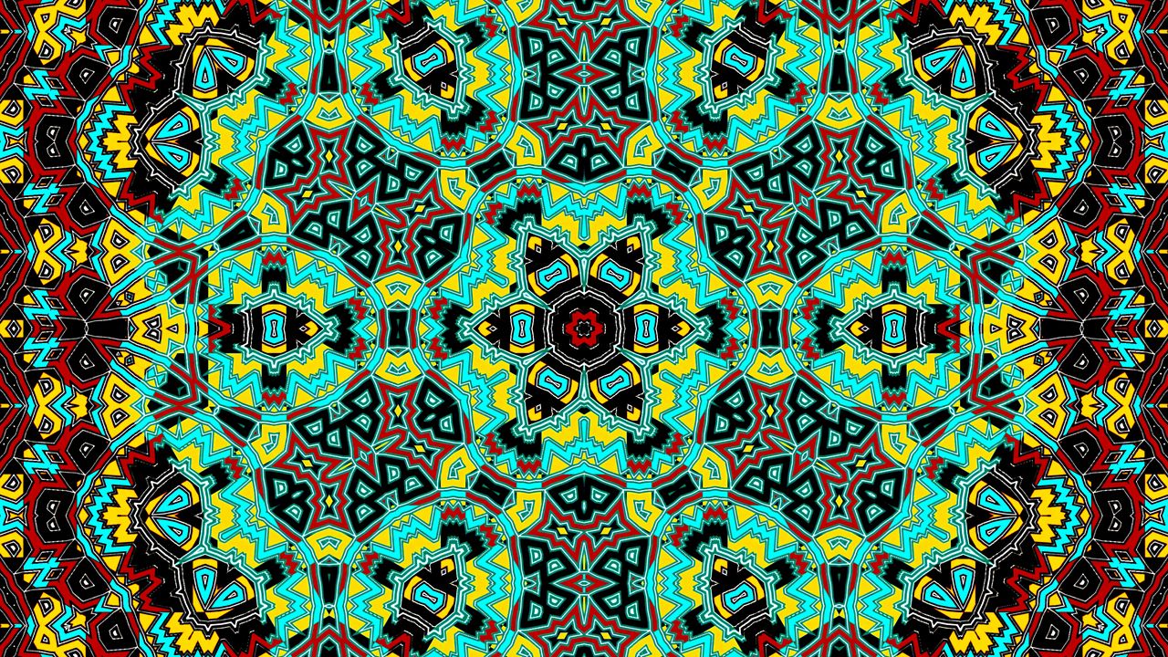 Wallpaper kaleidoscope, bright, background, fractal, pattern, abstraction