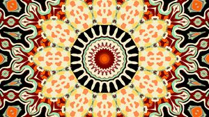 Preview wallpaper kaleidoscope, circle, figures, abstraction, background