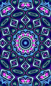 Preview wallpaper kaleidoscope, circle, shapes, abstraction, bright