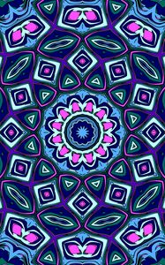 Preview wallpaper kaleidoscope, circle, shapes, abstraction, bright