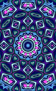 Preview wallpaper kaleidoscope, circle, shapes, abstraction, bright