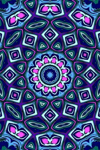 Preview wallpaper kaleidoscope, circle, shapes, abstraction, bright