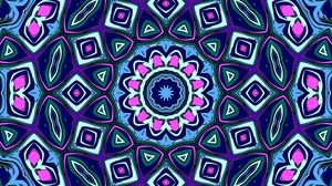 Preview wallpaper kaleidoscope, circle, shapes, abstraction, bright