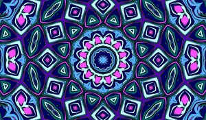 Preview wallpaper kaleidoscope, circle, shapes, abstraction, bright