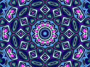 Preview wallpaper kaleidoscope, circle, shapes, abstraction, bright