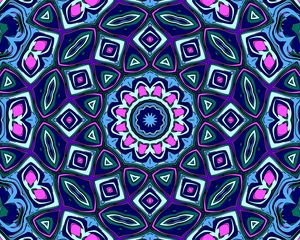 Preview wallpaper kaleidoscope, circle, shapes, abstraction, bright