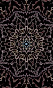 Preview wallpaper kaleidoscope, circle, shapes, abstraction, background, dark