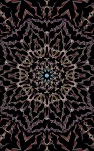 Preview wallpaper kaleidoscope, circle, shapes, abstraction, background, dark