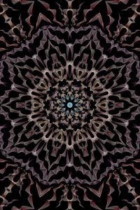 Preview wallpaper kaleidoscope, circle, shapes, abstraction, background, dark