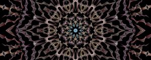 Preview wallpaper kaleidoscope, circle, shapes, abstraction, background, dark