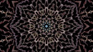 Preview wallpaper kaleidoscope, circle, shapes, abstraction, background, dark