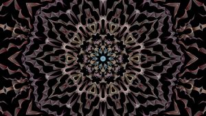 Preview wallpaper kaleidoscope, circle, shapes, abstraction, background, dark