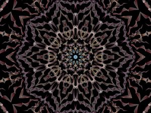 Preview wallpaper kaleidoscope, circle, shapes, abstraction, background, dark