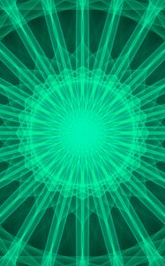 Preview wallpaper kaleidoscope, circles, pattern, lines, green