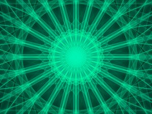 Preview wallpaper kaleidoscope, circles, pattern, lines, green