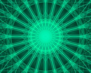Preview wallpaper kaleidoscope, circles, pattern, lines, green